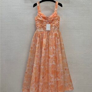 Zimmermann Peach Floral  Dress